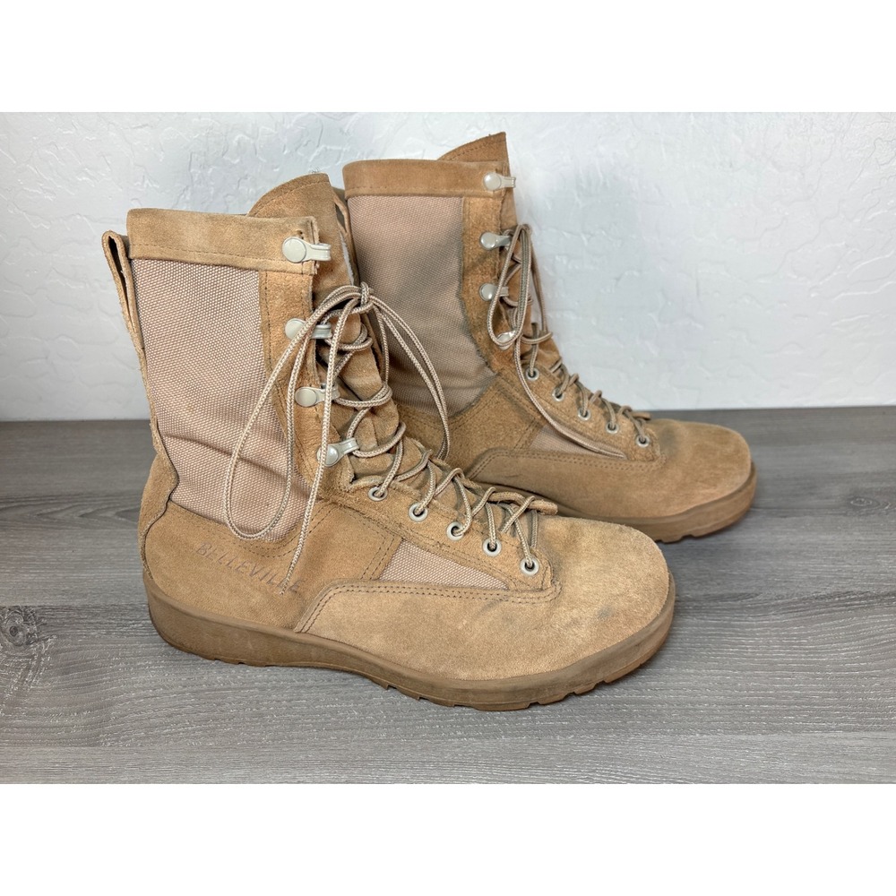 Bellville 790V Waterproof Flight Combat Boots- Desert Tan- Men's‎ 8.5 WIDE- EUC
